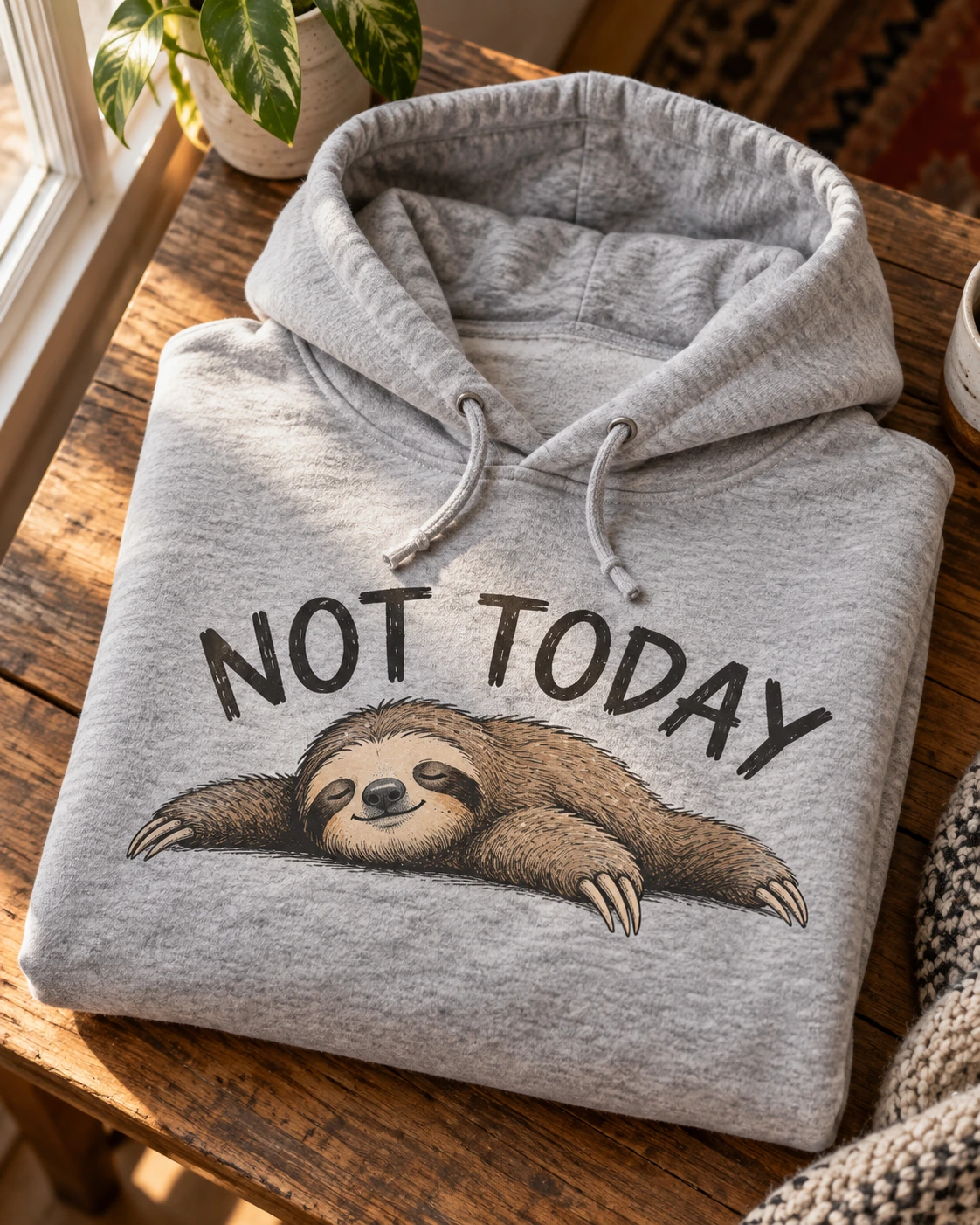 Not Today displayed in a warm styled setting