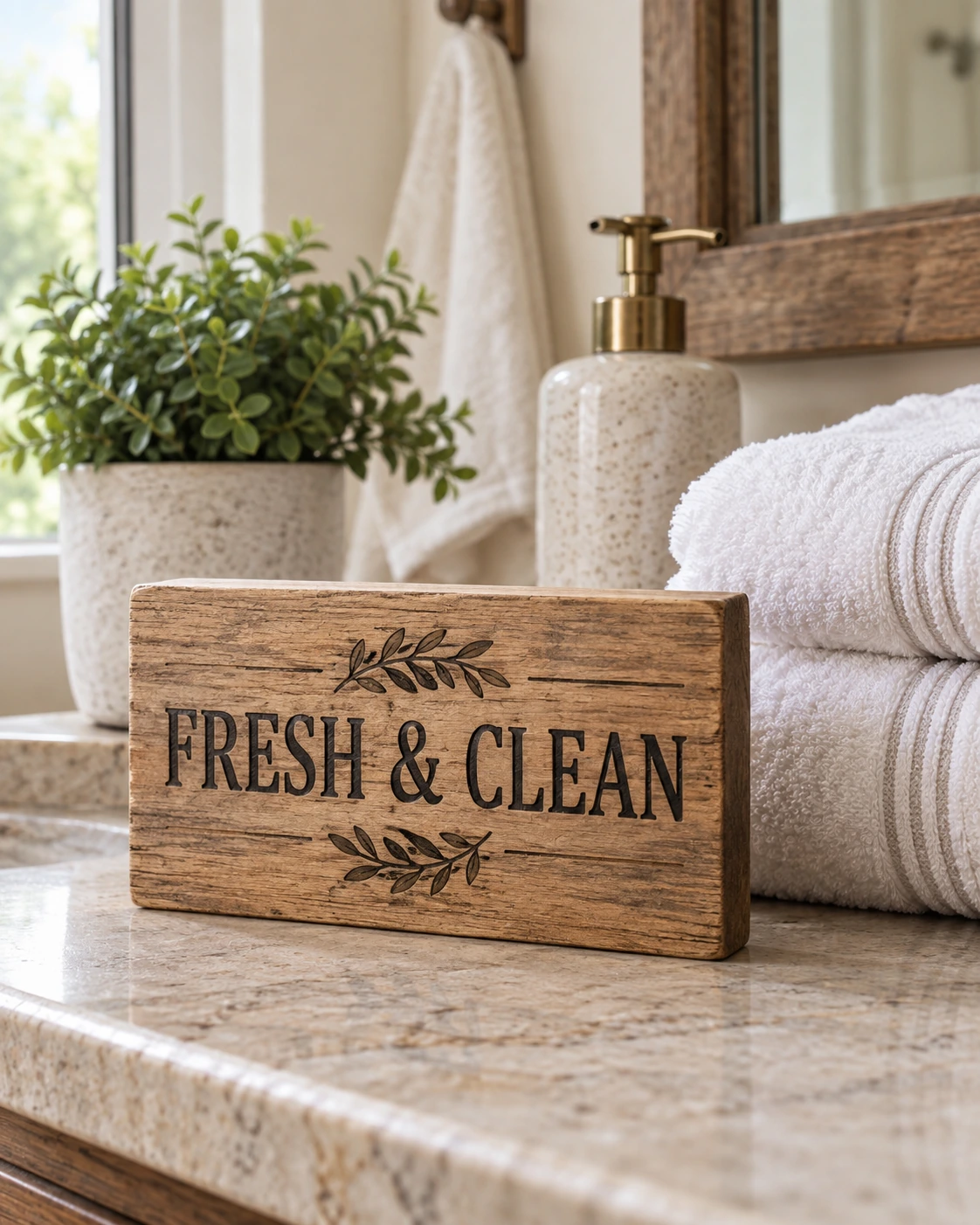 Fresh & Clean displayed in a warm styled setting