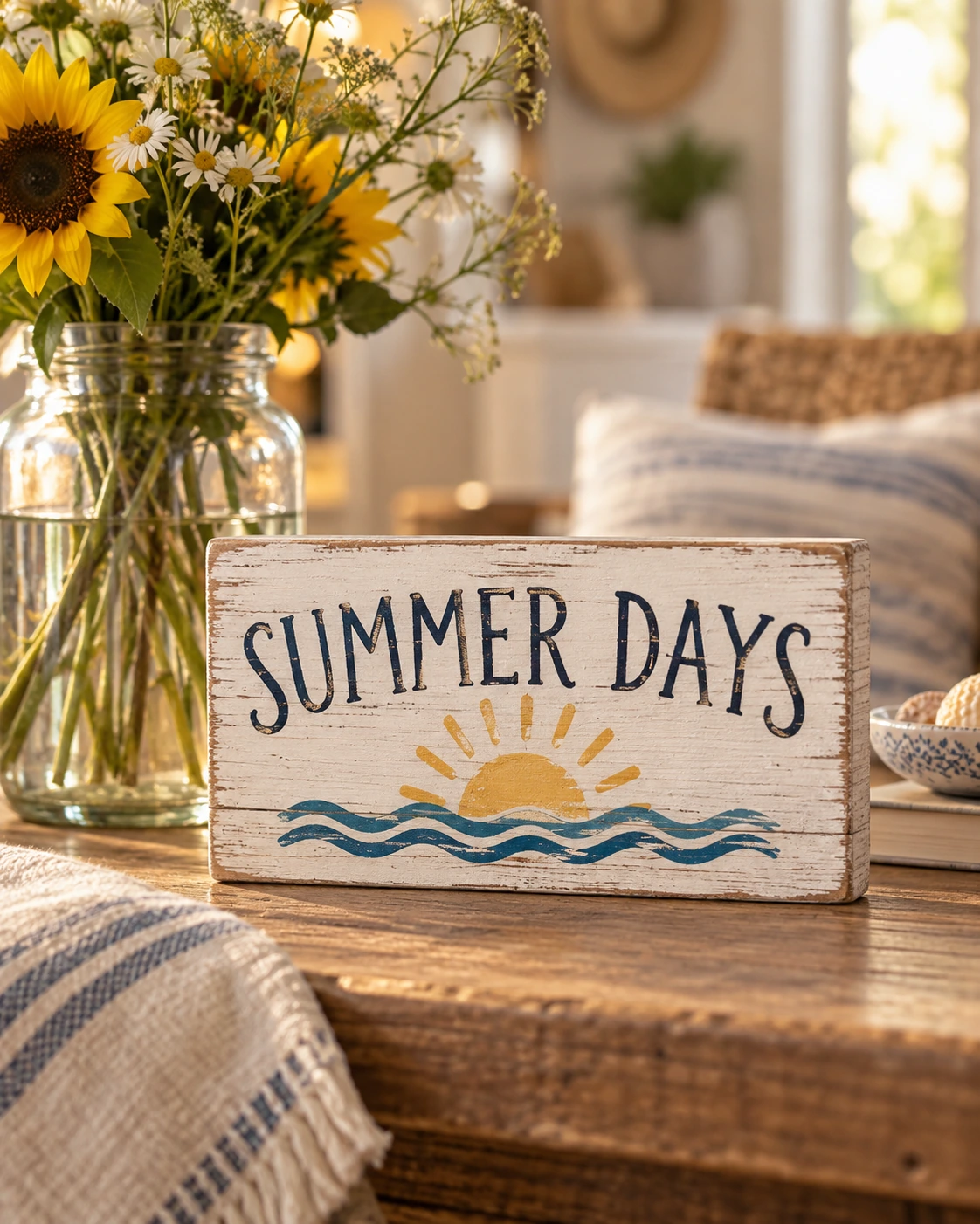 Summer Days displayed in a warm styled setting