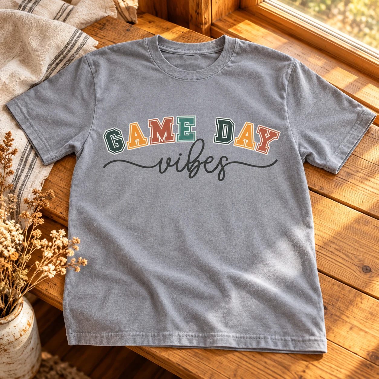 Game Day T-Shirt in a warm styled setting