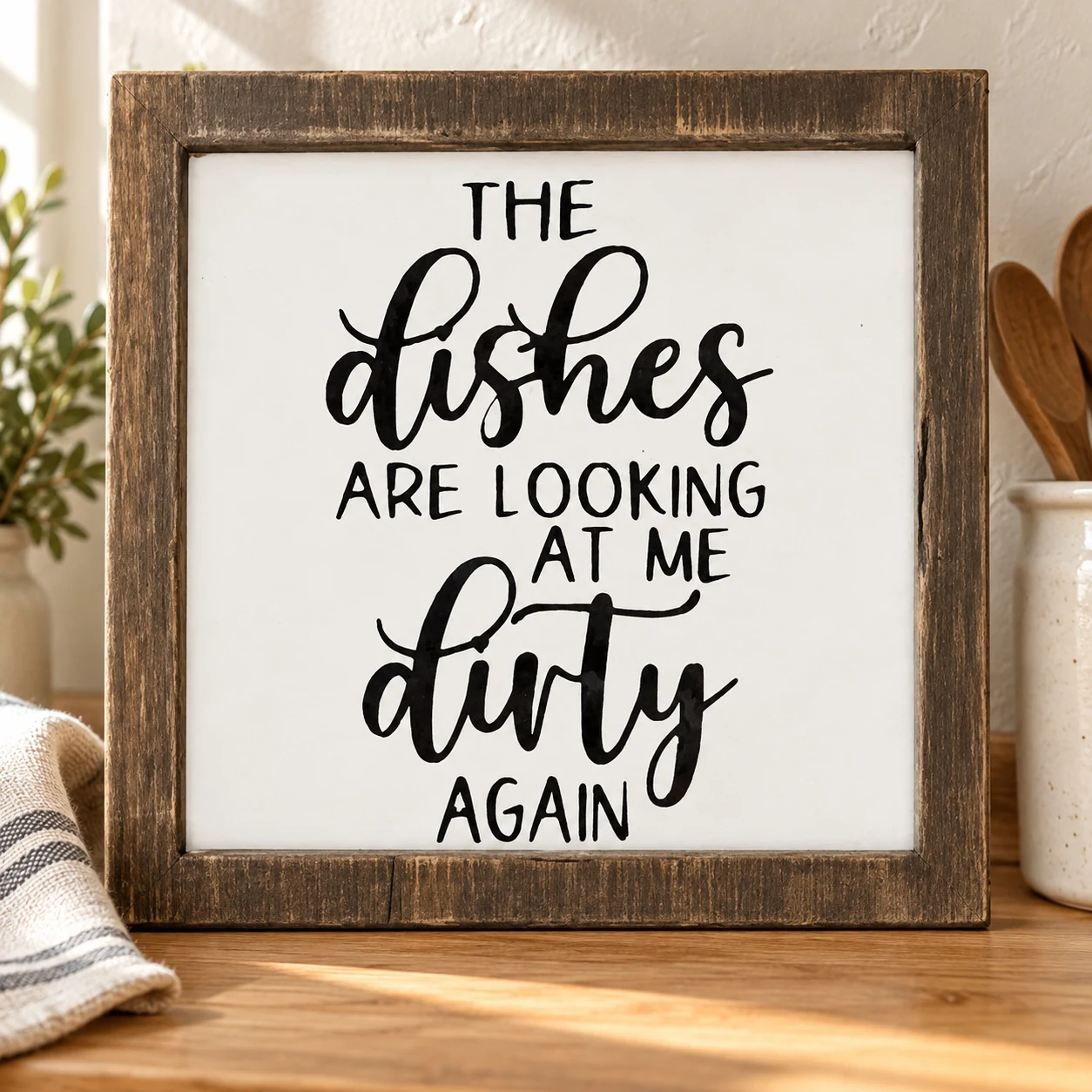 Dirty Dishes Again in a warm styled setting
