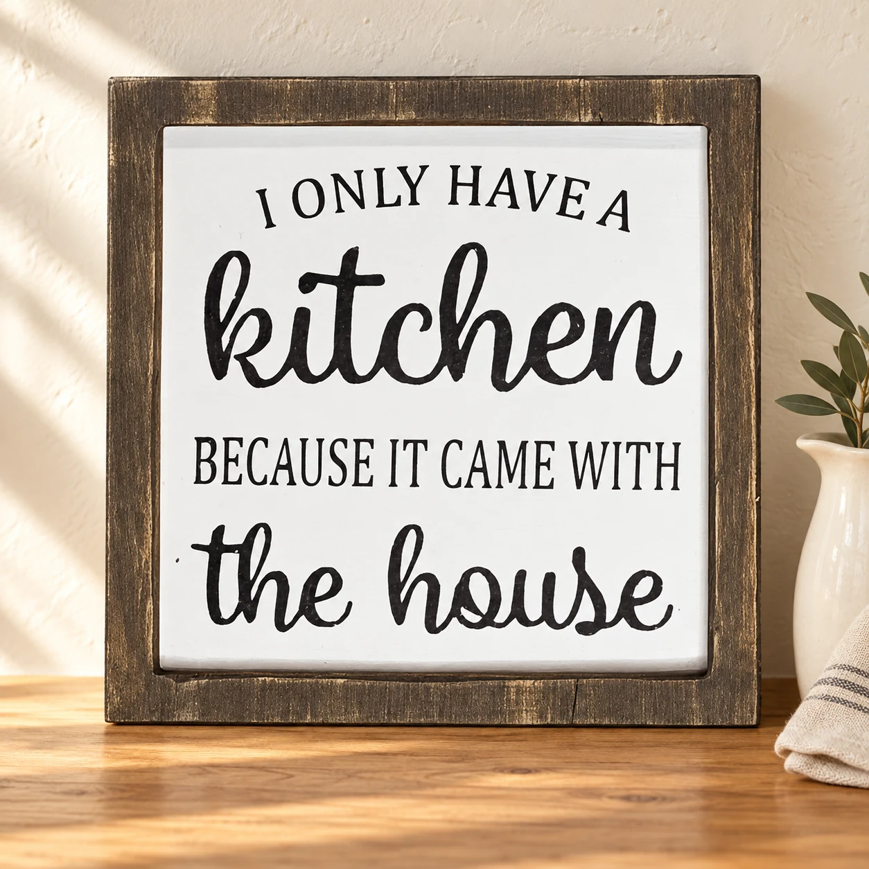 Kitchen Came with the House in a warm styled setting