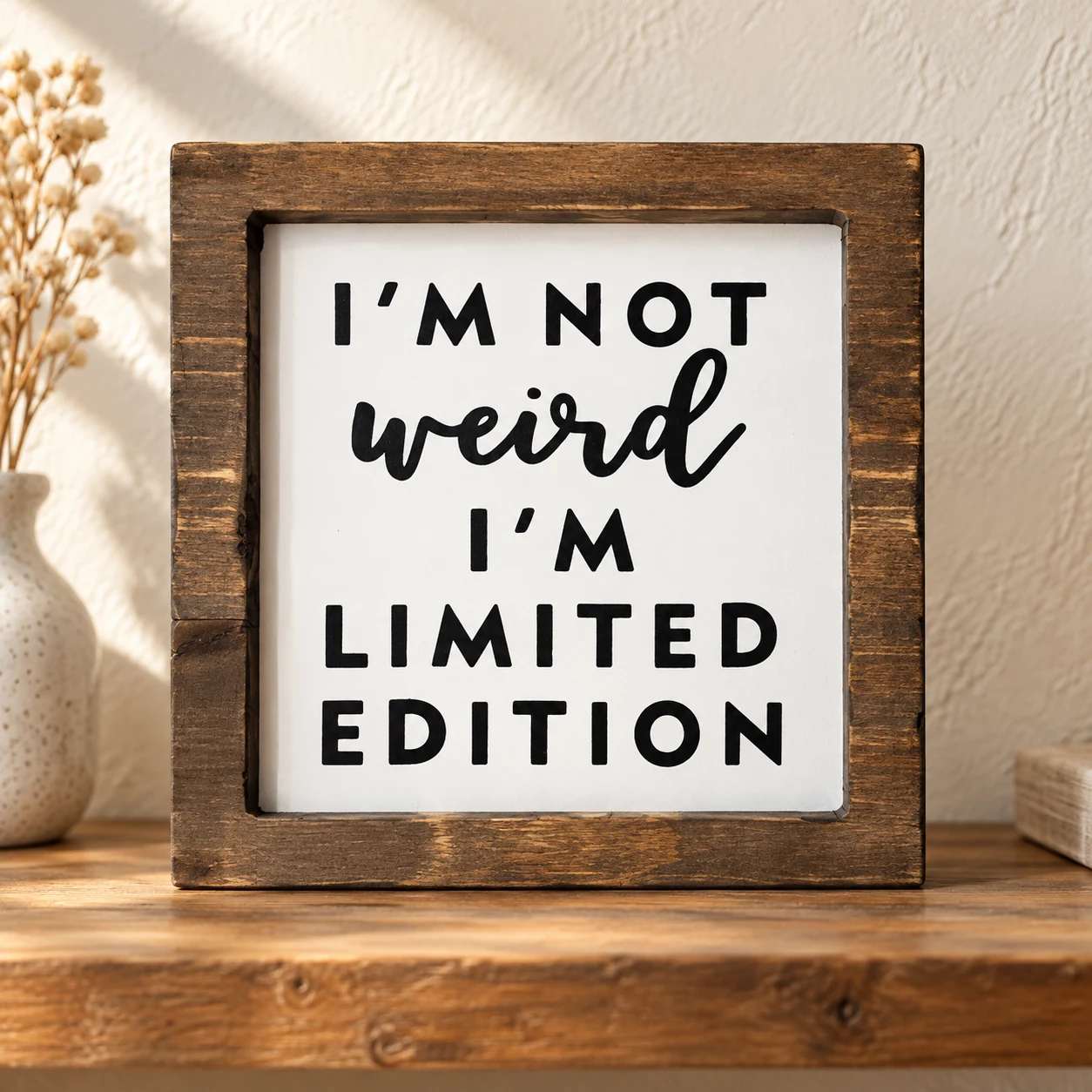 I'm Limited Edition in a warm styled setting