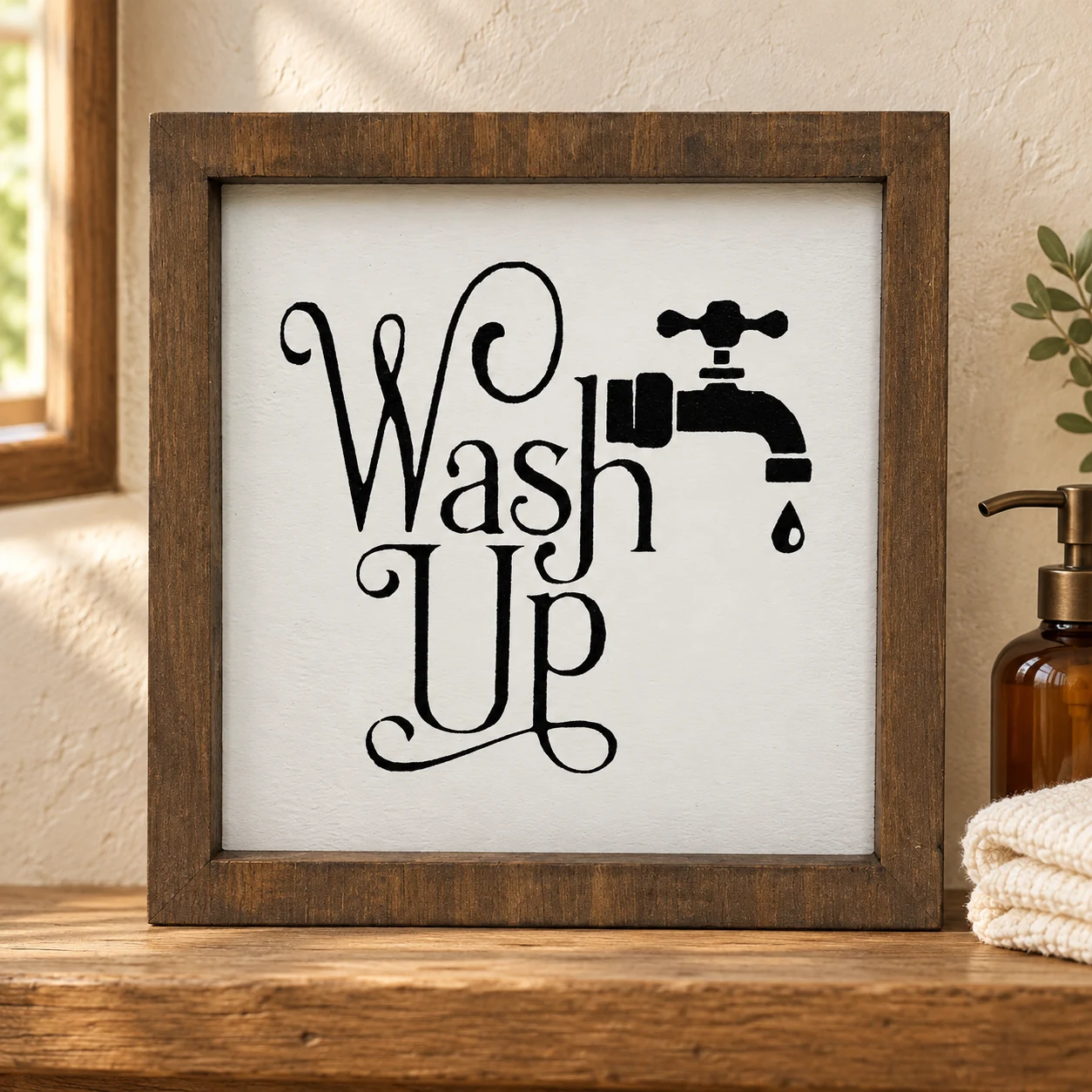 Wash Up in a warm styled setting