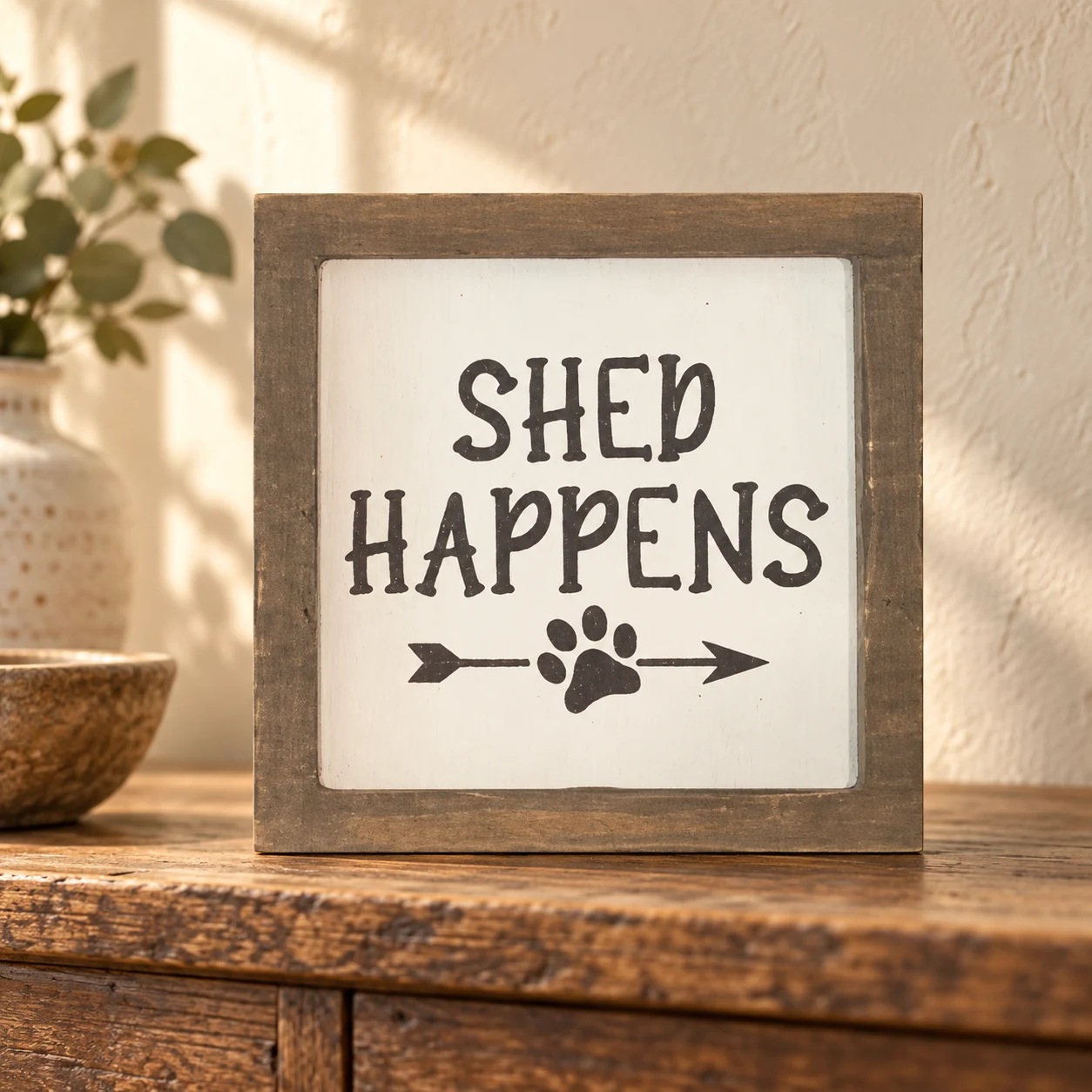 Shed Happens in a warm styled setting